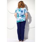 Блуза женская, размер 54, цвет голубой+бирюза Б-129/6 - Фото 3
