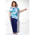 Блуза женская, размер 56, цвет голубой+бирюза Б-129/6 - Фото 2
