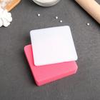 Набор матов для моделирования и сушки цветов из мастики, 9.5×9.5×1.5 см, 2 шт., цвет белый, розовый - Фото 2