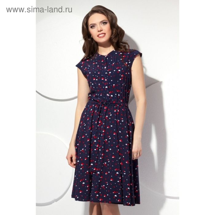 Платье женское, размер 48, цвет тёмно-синий П-423 - Фото 1