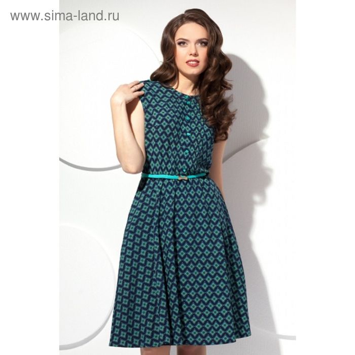 Платье женское, размер 52, цвет бирюза П-423/1 - Фото 1