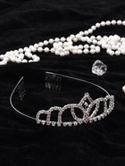 Диадема для волос «Вирджиния», капельки, 4 см, серебро - Фото 1