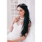 Диадема для волос «Вирджиния», капельки, 4 см, серебро - Фото 2