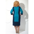 Платье женское, размер 52, цвет тёмно-синий+бирюза П-399 - Фото 3