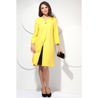 Пальто женское, размер 56, цвет жёлтый П-409 - Фото 2