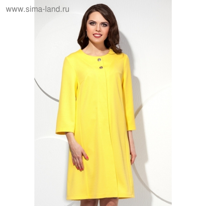 Пальто женское, размер 56, цвет жёлтый П-409 - Фото 1