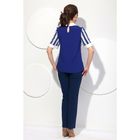 Блуза женская, размер 50, цвет синий + молочный  Б-142/1 - Фото 3
