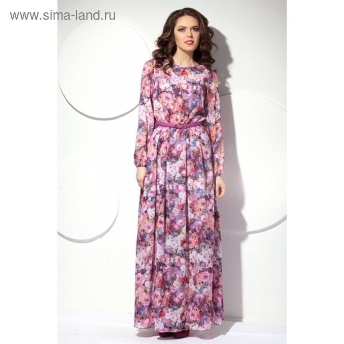 Платье женское, размер 46, цвет цветочный принт П-426 - Фото 1
