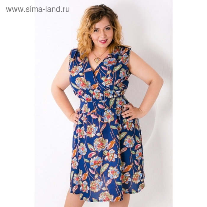 Платье женское, размер 48, цвет синий П-360 - Фото 1
