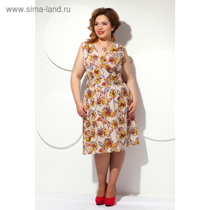 Платье женское, размер 48, цвет бежевый П-360/1 - Фото 1