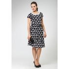 Платье женское, размер 48, цвет чёрный+белый П-363/1 - Фото 1