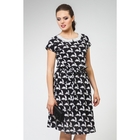 Платье женское, размер 48, цвет чёрный+белый П-363/1 - Фото 3
