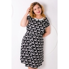 Платье женское, размер 50, цвет чёрный+белый П-363/1 - Фото 3