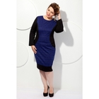 Платье женское, размер 48, цвет синий+чёрный П-380 - Фото 2