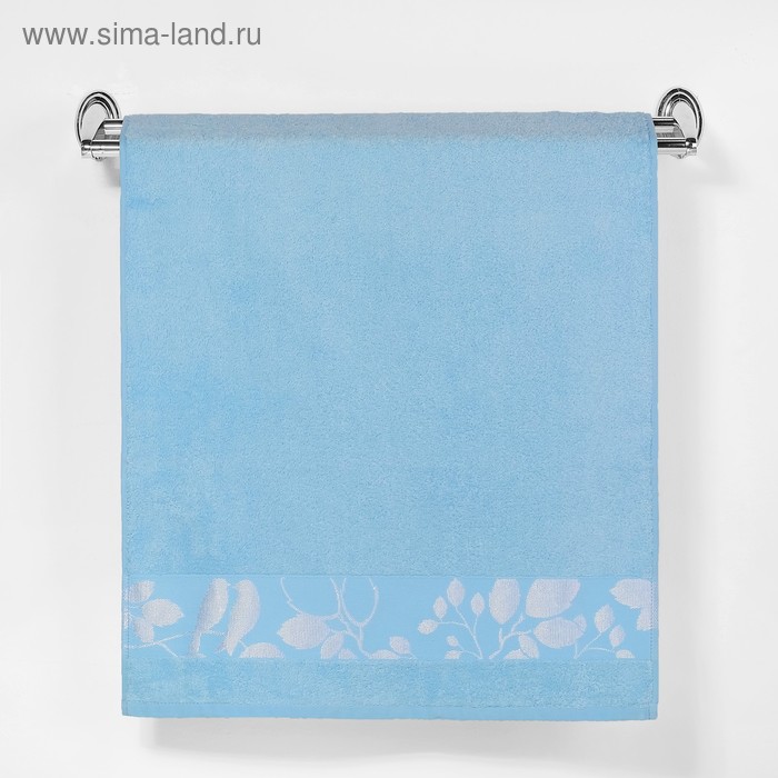 Полотенце махровое "Этель" Passero, голубой 70*140 см бамбук, 450 г/м2 - Фото 1