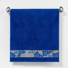 Полотенце махровое "Этель" Bamboo Blossom, размер 30х50 см, цвет синий - Фото 1