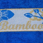 Полотенце махровое "Этель" Bamboo Blossom, синий 70*140 см бамбук, 450 г/м2 - Фото 4