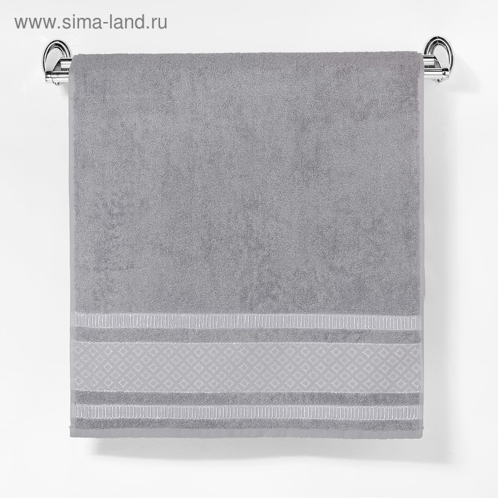 Полотенце махровое "Этель" Bambolina, серый 50*90 см бамбук, 460 г/м2 - Фото 1
