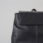 Рюкзак молодёжный на молнии, 1 отдел, чёрный - Фото 4
