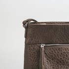 Сумка женская на молнии, 1 отдел, наружный карман, коричневый - Фото 4