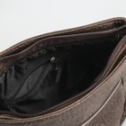Сумка женская на молнии, 1 отдел, наружный карман, коричневый - Фото 5