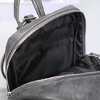 Рюкзак на молнии, 2 отдела, наружный карман, серый - Фото 3
