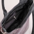 Сумка женская на молнии, отдел с перегородкой, наружный карман, длинный ремень, цвет серый - Фото 5