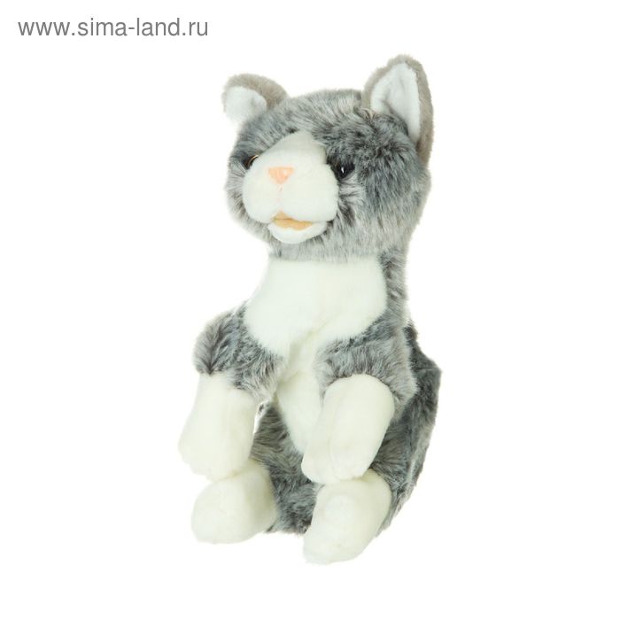 Мягкая игрушка на руку «Кот Катц серый», 33 см - Фото 1