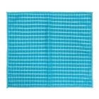 Салфетка микрофибра Доляна «Клетка», 30×30 см, 200 гр, цвет голубой - Фото 1