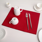 Коврик для сушки посуды Доляна, 30×40 см, микрофибра, цвет красный - Фото 2