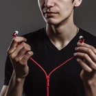 Наушники Luazon VBT 1.10 «Молния», вакуумные, микрофон, красные - Фото 2