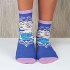 Носки детские "С новым годом", Холодное сердце, 22-24 см, 12-14 лет, 80% хлопок,17% полиамид, 3% эластан - Фото 1