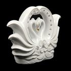 Светильник керамика "Лебеди верность" Е14 20,5х12х29 см - Фото 3