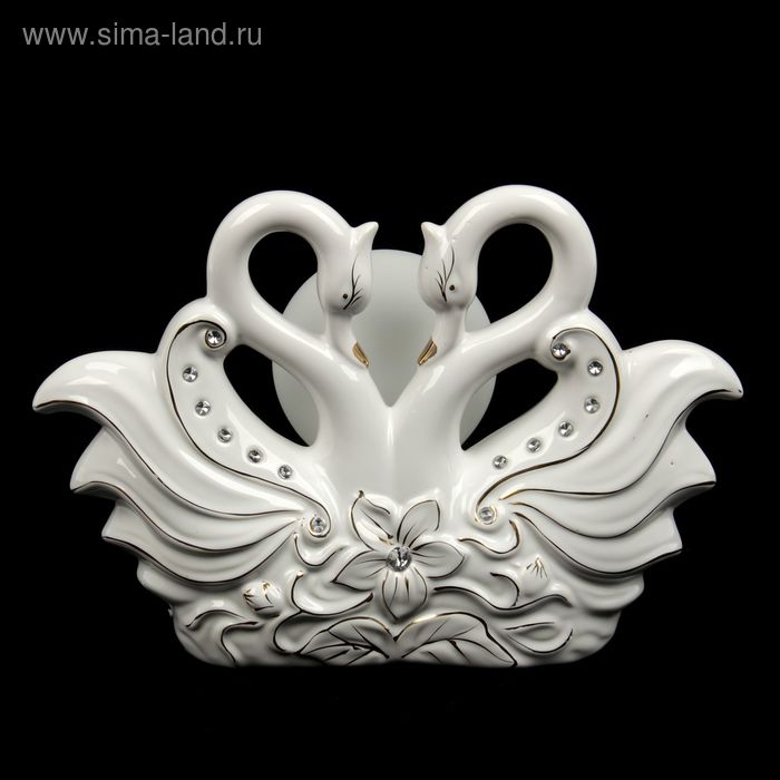 Светильник керамика "Лебеди в цветах" Е14 20,5х12х29 см - Фото 1