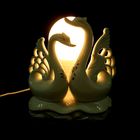 Светильник керамика "2 лебедя с золотой грудкой" Е27 24,5х16х23,5 см - Фото 2