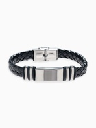 Браслет унисекс «Мощь», цвет чёрный с серебром, 22 см - Фото 1