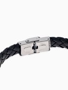 Браслет унисекс «Мощь», цвет чёрный с серебром, 22 см - Фото 3