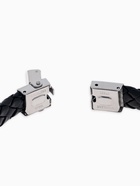 Браслет унисекс "Мощь", цвет чёрный в серебре, L=22 см - фото 809267925