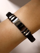 Браслет унисекс "Мощь", цвет чёрный в серебре, L=22 см - фото 809267927