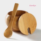 Сахарница Доляна «Полосы», 130 мл, 8.5×7 см, с ложкой - Фото 2