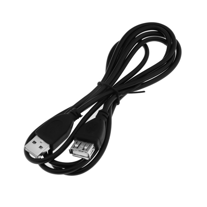 Кабель-удлинитель LuazON CAB-5, USB A (m) - USB A (f), 1.5 м, черный - фото 1899501752
