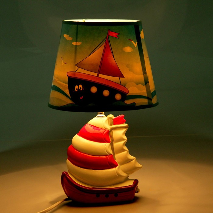 Светильник детский керамика "Яхта" 35х20х20 см МИКС RISALUX - фото 1905375528