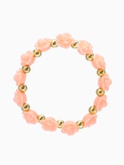 Браслет из бусин «Цветы Розы», d=8 см, пластик, розовый в золоте - Фото 1