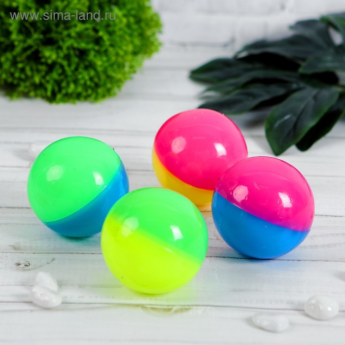 Мяч «Радуга», световой, 5,5 см, цвета МИКС - Фото 1