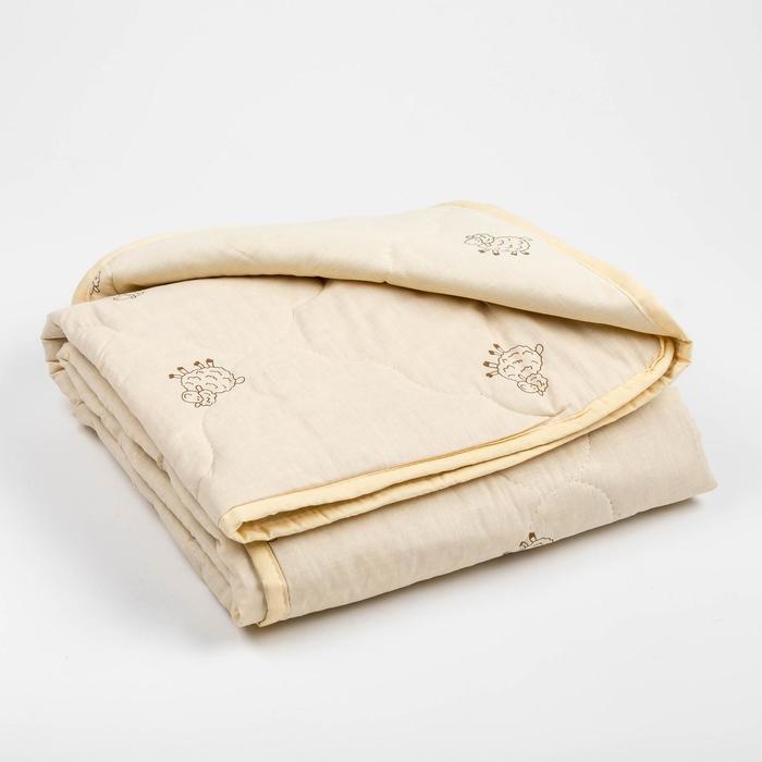 Одеяло Адамас облегчённое Овечья шерсть, размер 110х140±5 см, 200 г/м² - фото 1908282174
