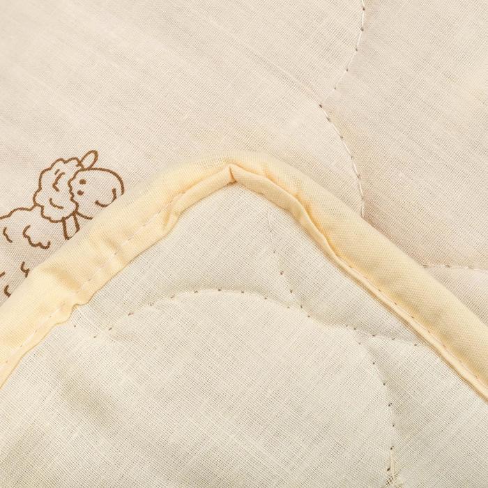 Одеяло Адамас облегчённое Овечья шерсть, размер 110х140±5 см, 200 г/м² - фото 1908282176