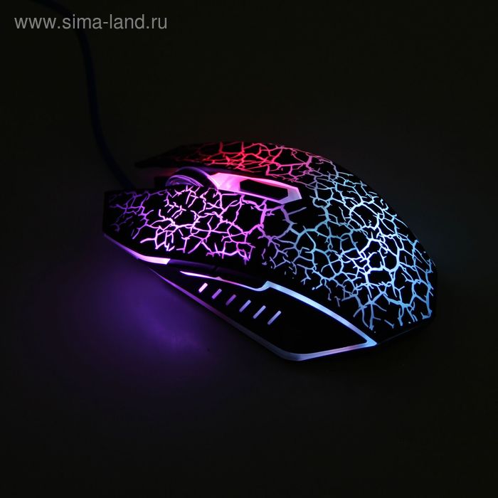 Мышь Qumo Dragon War Terra, игровая, проводная, оптическая, подсветка, 3200 dpi, USB,черная - Фото 1