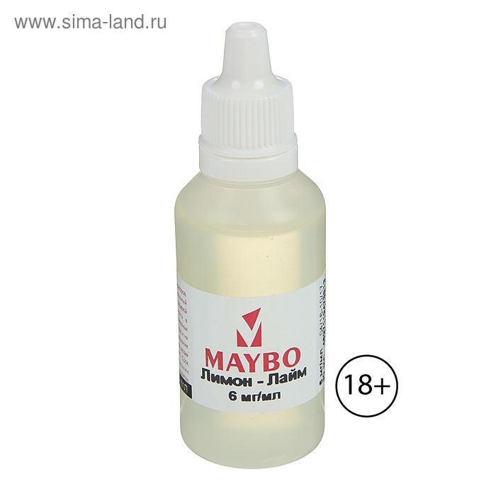 Жидкость для многоразовых ЭИ Maybo, лимон - лайм, 6 мг, 30 мл - Фото 1