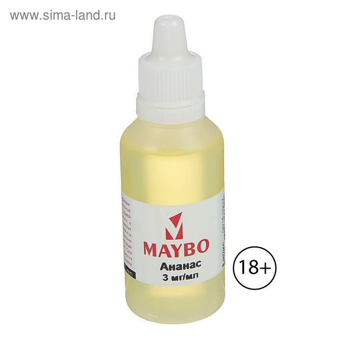 Жидкость для многоразовых ЭИ Maybo, ананас, 3 мг, 30 мл - Фото 1