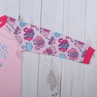 Пижама для девочки, рост 86 см (52), цвет розовый, принт зонтики - Фото 3